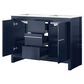 Lexora Home Lafarre 48" Double Bathroom Vanity in Navy Blue with 2 cm White Cultured Marble Top and Rectangular Sinks, , large
