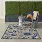 Nourison Aloha 3"6" x 5"6" Natural and Blue Indoor/Outdoor Area Rug, , large
