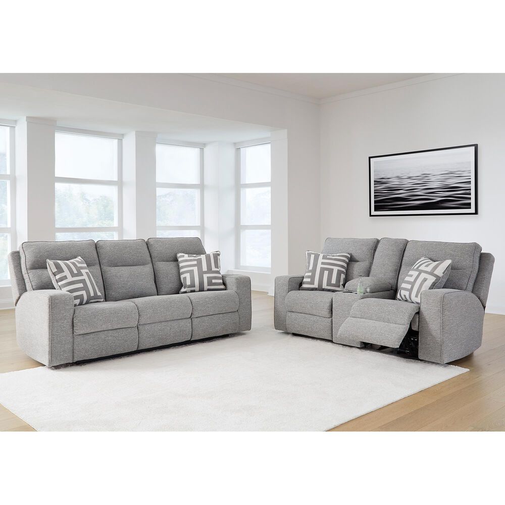 Ashley Biscoe Power Reclining Sofa in Pewter, , large