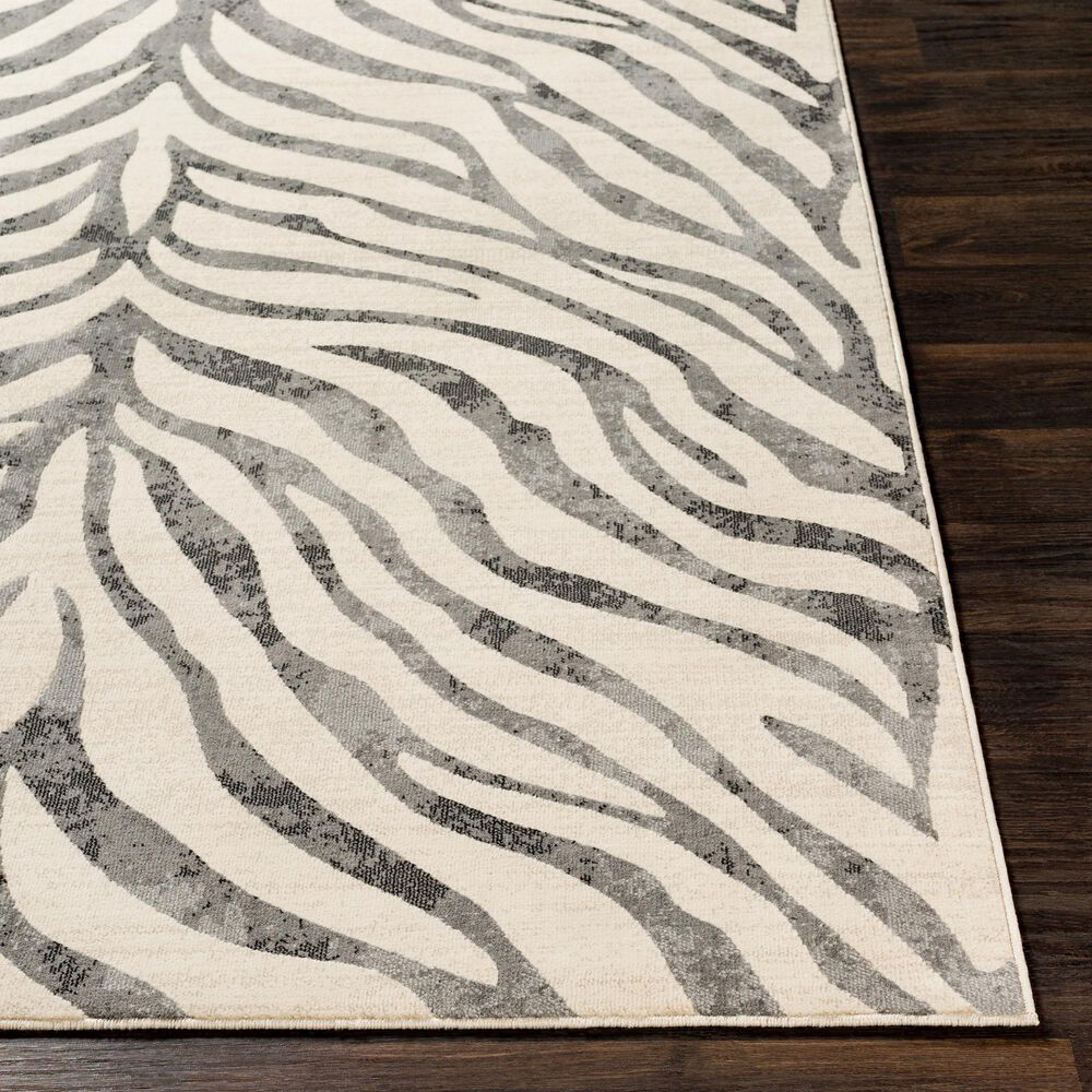Surya City 3&#39;11&quot; x 5&#39;7&quot; Charcoal, Light Slate, Light Beige, Taupe and Black Area Rug, , large