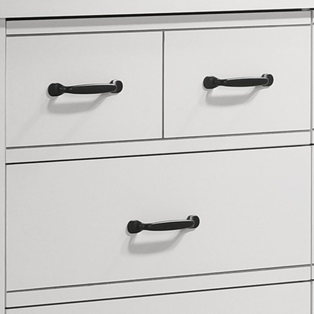 HOMLUX 3-Piece Bedroom Set with 6-Drawer Dresser, 5-Drawer Chest &amp; Nightstand in White, , large