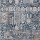 Surya Cardiff Blue, Deep Teal, Medium Gray, Light Gray, Camel and Charcoal 12" x 15" Area Rug, , large