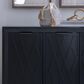 Linon Home Decor Miles 3-Door Accent Cabinet in Midnight Blue, , large