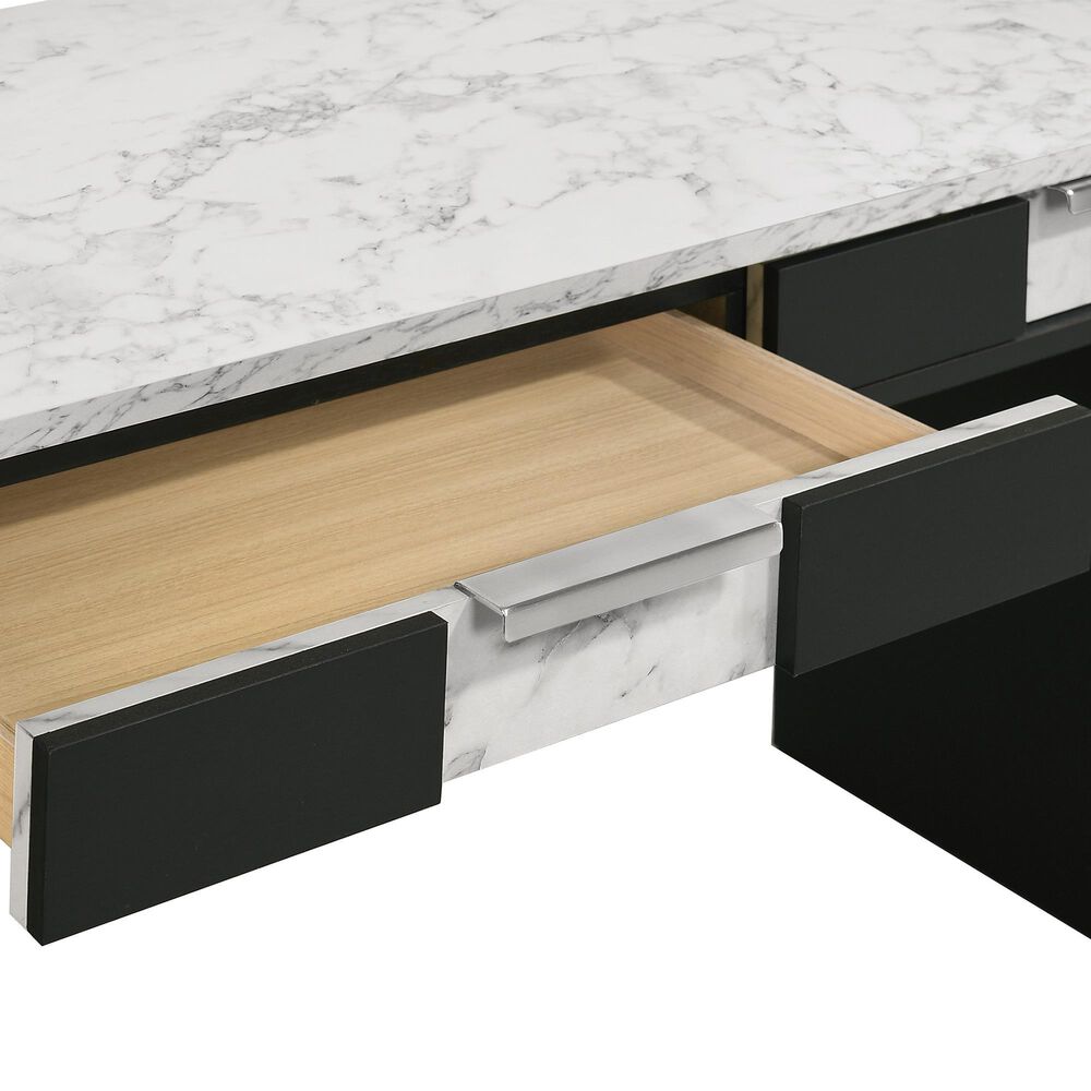 Crown Mark Rangley Writing Desk in Black and White, , large