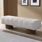 Hearth and Haven 64" Upholstered Dining Bench with Feet Pads in Beige, , large