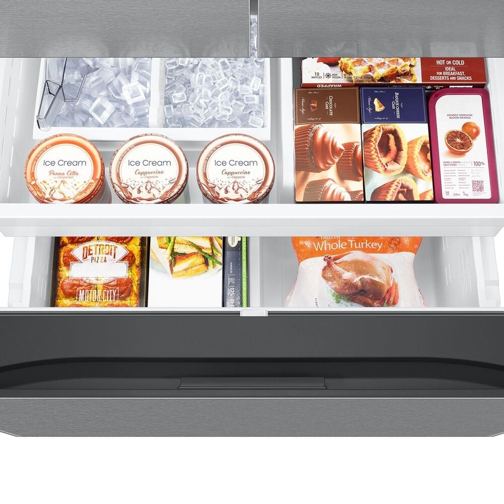 Samsung Large Capacity 3-Door French Door 31 cu. ft. Refrigerator with 4 Types of Ice in Stainless Steel, , large