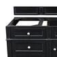 James Martin Vanities Brittany 60" Single Bathroom Vanity in Black Onyx with 3 cm Eternal Jasmine Pearl Quartz Top and Rectangle Sink, , large