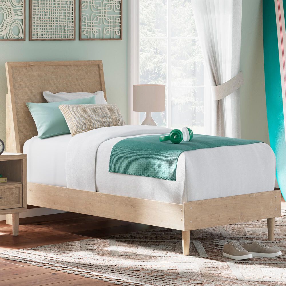 Ashley Cielden Twin Panel Bed in Two-tone, , large