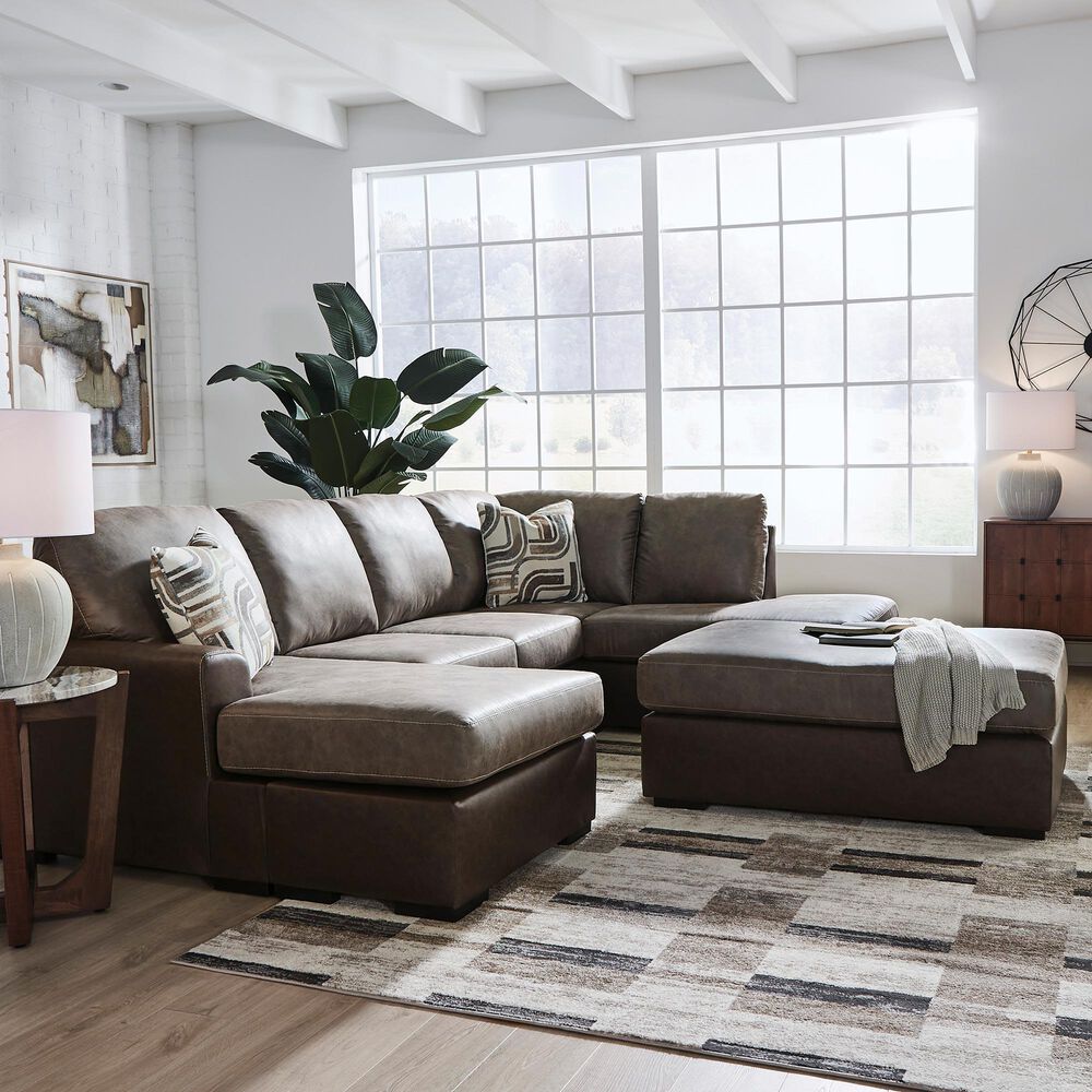 Ashley Castille Way Oversized Accent Ottoman in Fossil, , large