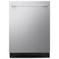 LG 24" Built-In Bar Handle Dishwasher with SteamAssist in PrintProof Stainless Steel, , large