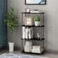 HOMLUX Turn-N-Tube 4-Tier Multipurpose Shelf Display Rack in Black and Grey, , large