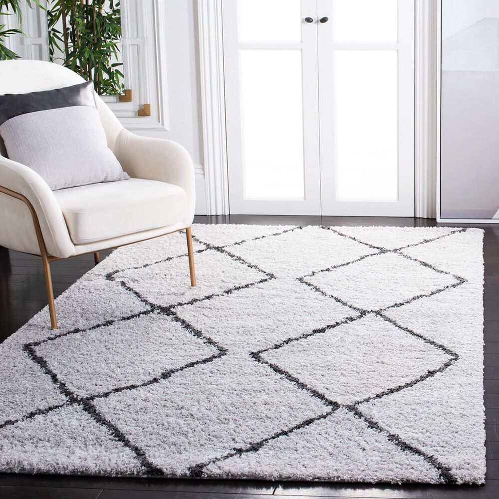 Safavieh August Shag AUG572F 9&#39; x 12&#39; Ivory and Grey Area Rug, , large