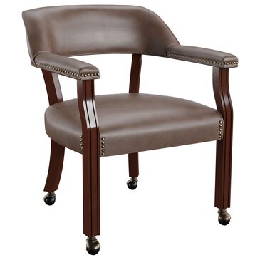 Steve Silver Tournament Arm Chair in Medium Cherry, , large