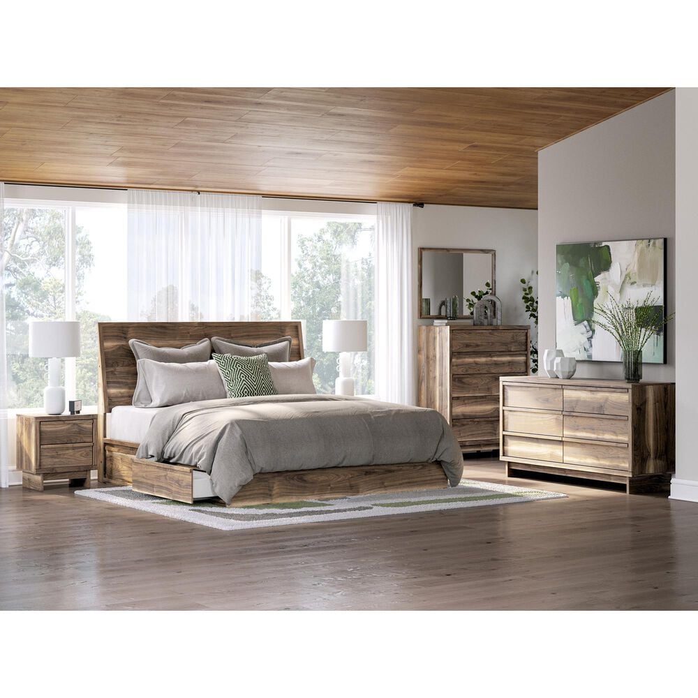 Ashley Chirason King Panel Bed with Storage in Brown, , large