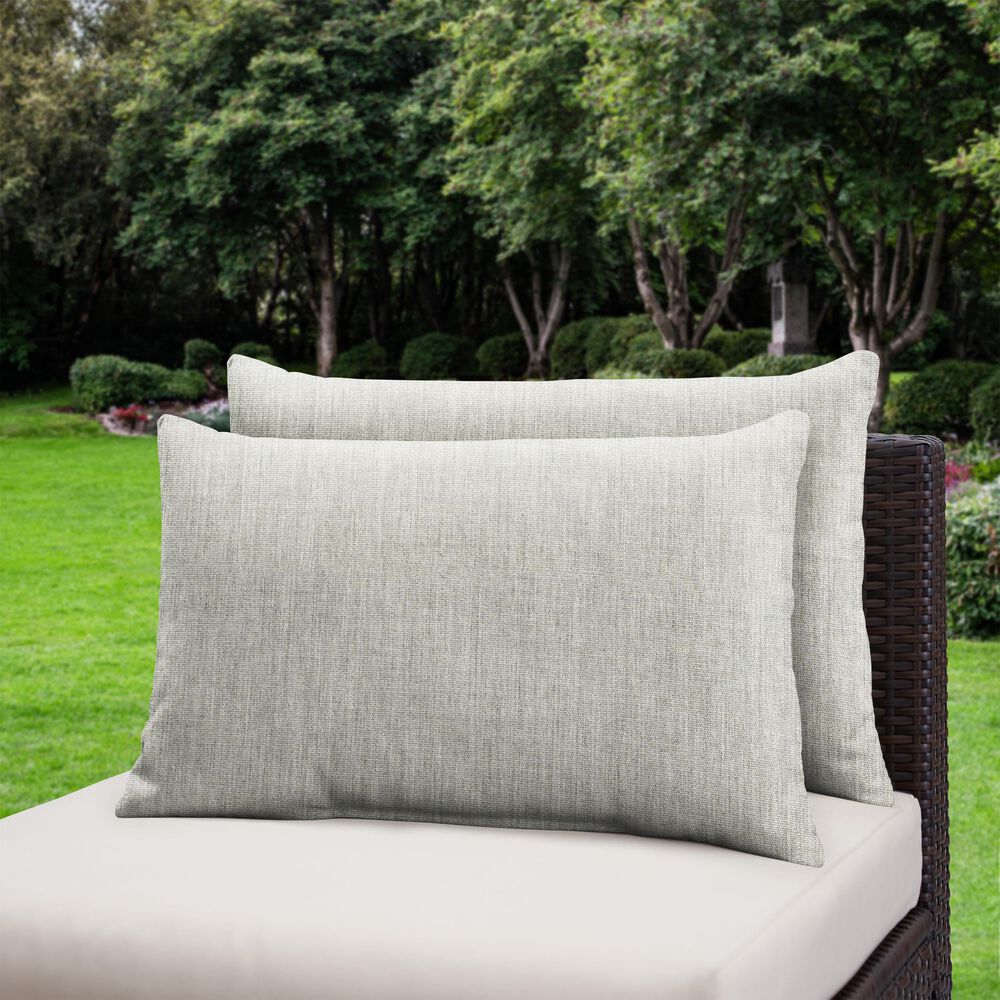 Sorra Home Sunbrella 13" x 20" Pillow in Canvas Granite (Set of 2), , large