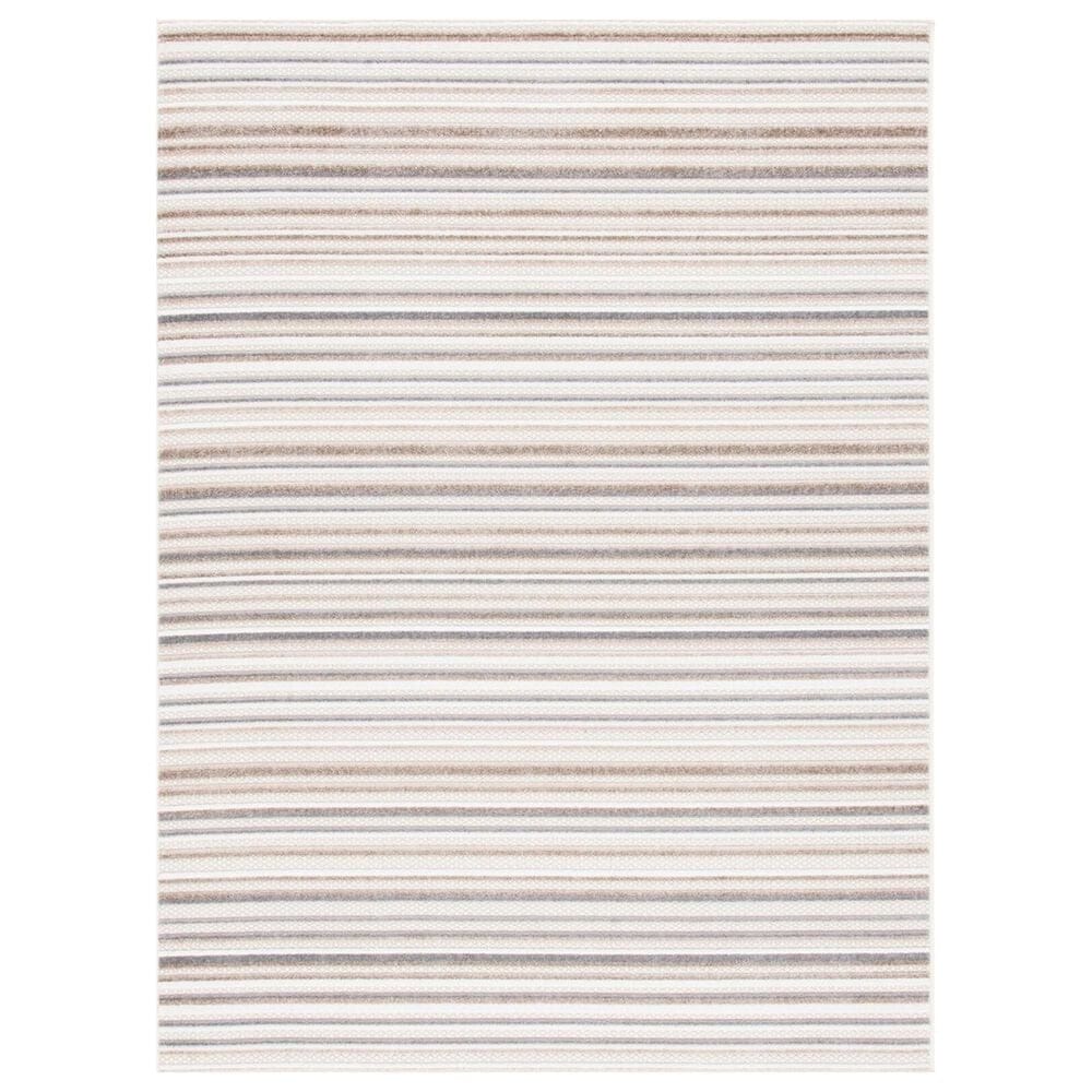 Safavieh Cabana CBN323B 9" x 12" Ivory and Grey Indoor/Outdoor Area Performance Rug, , large
