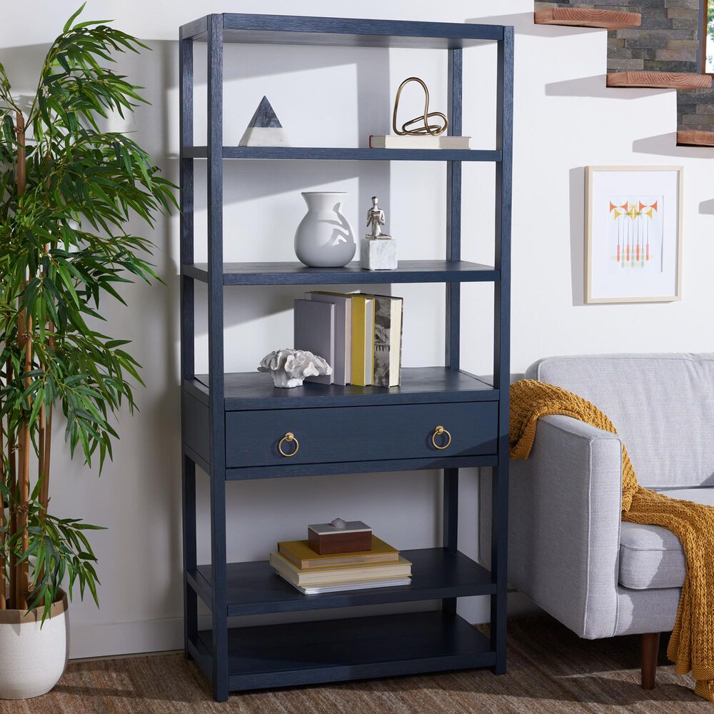 Safavieh Johni 5-Shelf Etagere in Navy, , large