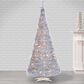 The Gerson Company 7.5" Tinsel Tree with 250 White Lights, , large