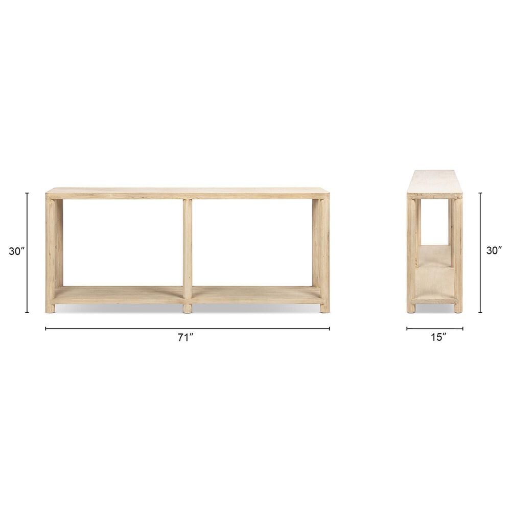 Jennifer Taylor Home Milo Console Table in Light Natural Cerused, , large
