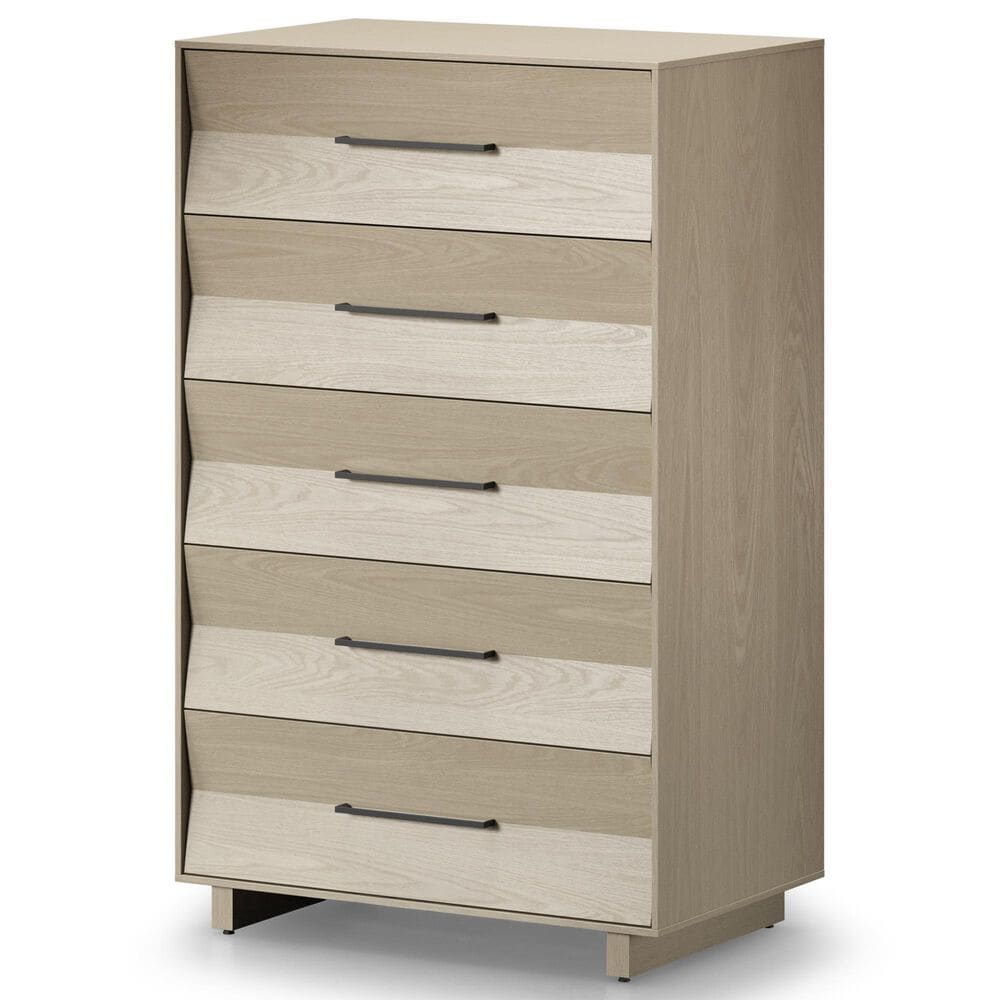 BDI Kara 4-Piece King Bedroom Set in Washed Oak, , large