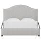 Viceray Collections Emily King Upholstered Panel Bed with Arched Headboard in Grey Stripe, , large