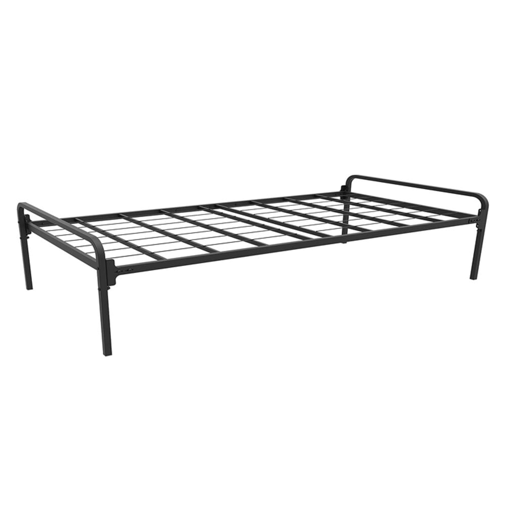 Glideaway Twin Trundle Bed Frame with Top Deck in Black, , large