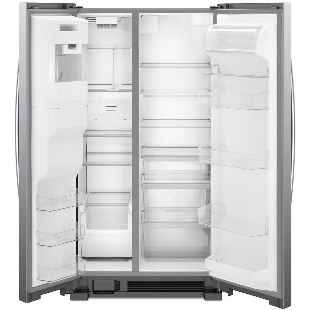 Whirlpool 24.5 Cu. Ft. 36&quot; Wide Side-by-Side Refrigerator in Fingerprint Resistant Stainless Steel, , large