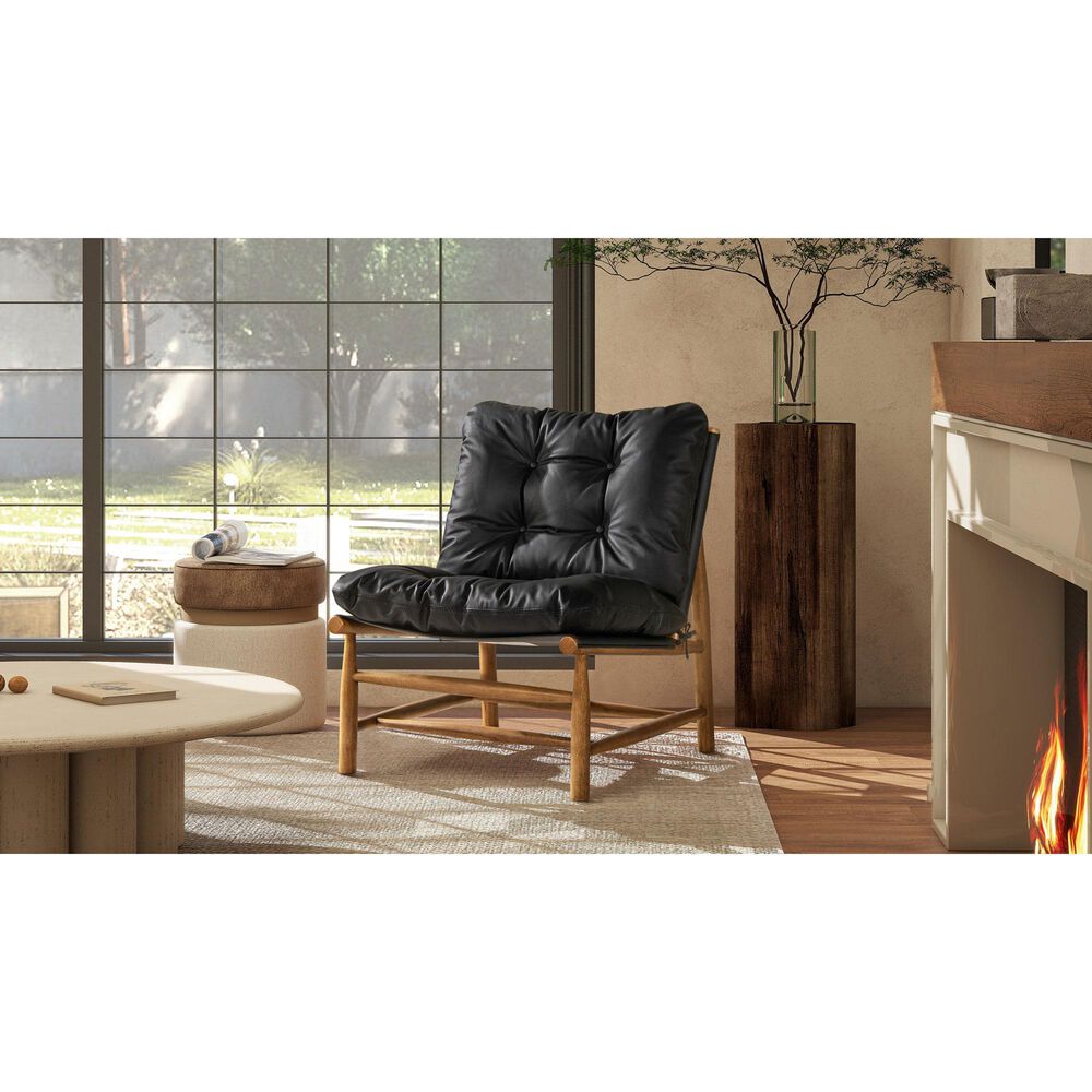 Jennifer Taylor Home Oxford Accent Chair in Noir Black, , large