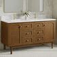 James Martin Laurent 60" Double Bathroom Vanity Cabinet in Honey Oak, , large