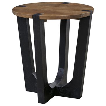 Ashley Hanneforth Round End Table in Brown and Black, , large