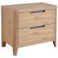 Universal Furniture Modern Walker California King Panel Bed with Dresser, Wardrobe and Two Nightstands in Natural Oak with AC Outlets and USB Ports, , large