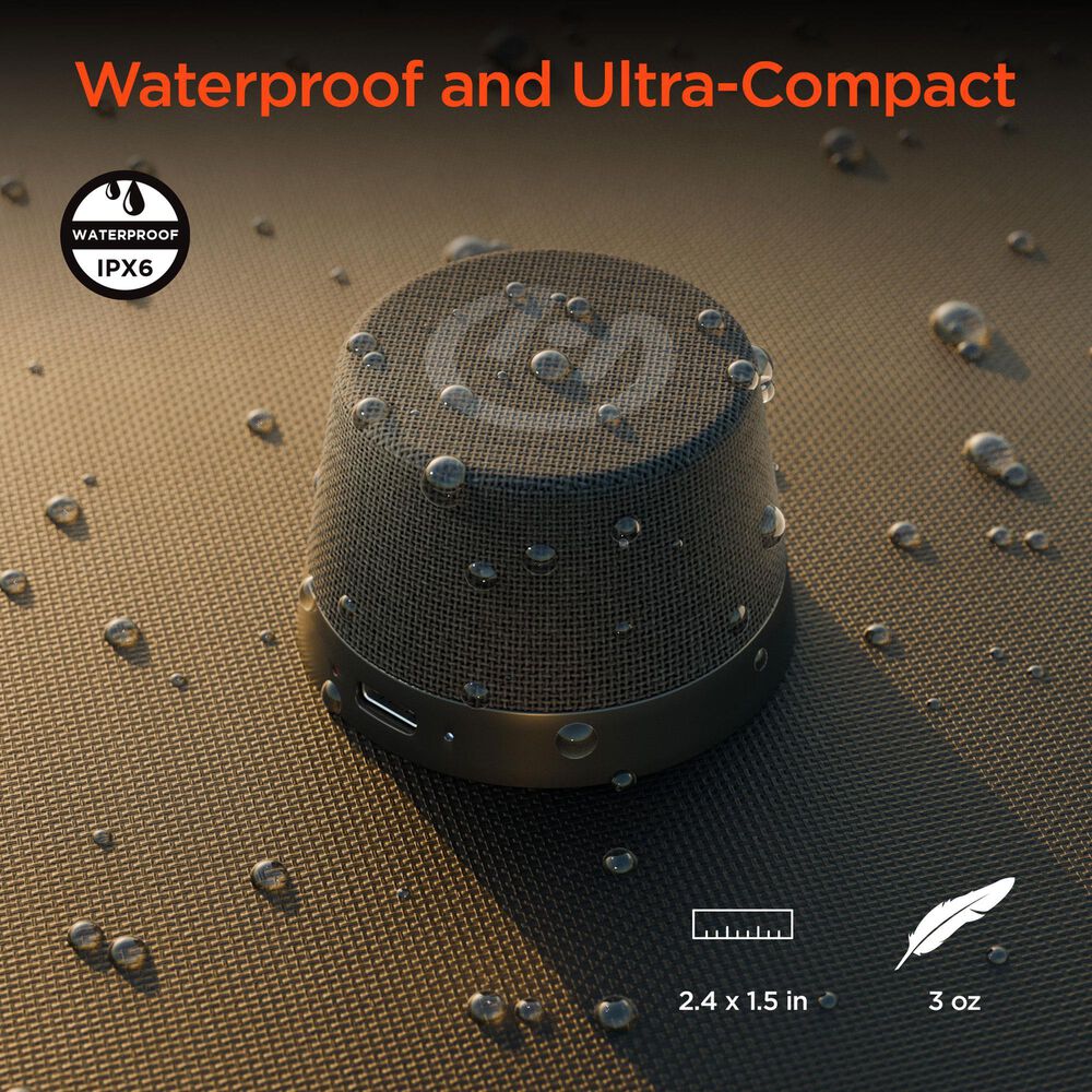 Hypercel Pocket Popper Magnetic Mini Wireless Speaker in Black, , large