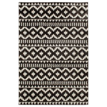Central Oriental Structures Torrent Weehawken 5" x 7"6" Soot and Buff Area Rug, , large