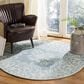 Safavieh Micro-Loop 5" Round Blue and Light Blue Area Rug, , large