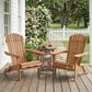 Hearth and Haven Outdoor Folding Adirondack Chair in Light Brown (Set of 2), , large