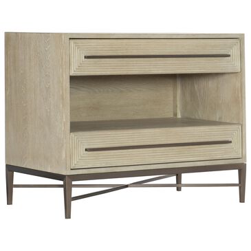 Hooker Furniture Cascade 2-Drawer Nightstand in Taupe and Champagne, , large