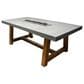 Elementi Fire Sonoma Rectangle Natural Gas Dining Fire Table in Gray and Natural, , large