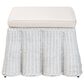 Baxton Studio Palm 27" Square Ottoman in White, , large