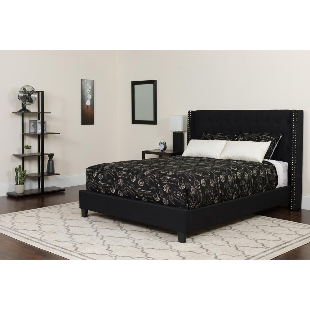 Flash Furniture Riverdale Full Platform Bed in Black, , large