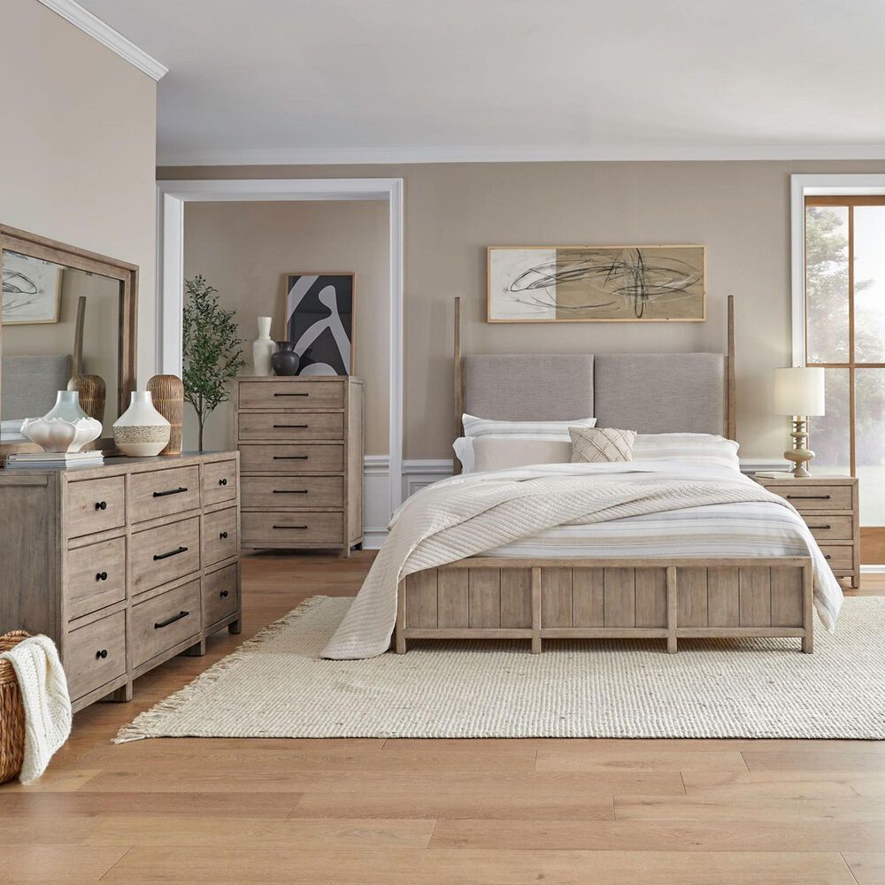 Belle Furnishings Proximity Place 9-Drawer Dresser and Mirror in Barley Buff, , large