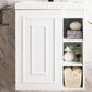 James Martin Vanities Alicante 24" Single Bathroom Vanity in Glossy White with 5 cm White Glossy Resin Top and Rectangular Sink, , large