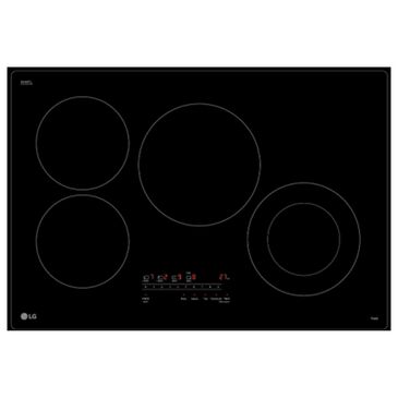 LG 30" Electric Smart Cooktop with Grey Pattern in Black, , large