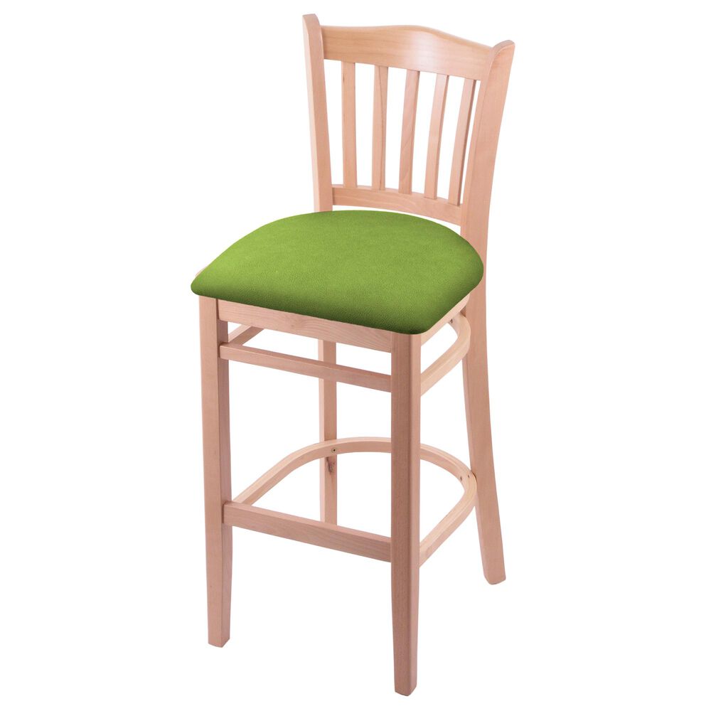 Holland Bar Stool 3120 30" Bar Stool with Natural Finish and Canter Kiwi Green Seat, , large