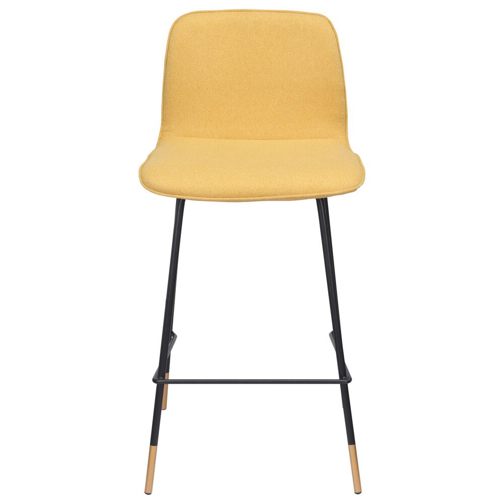 Zuo Modern Var Counter Stool in Yellow and Black, , large