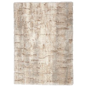 Nourison Dreamy Shag 4" x 6" Ivory and Beige Area Rug, , large