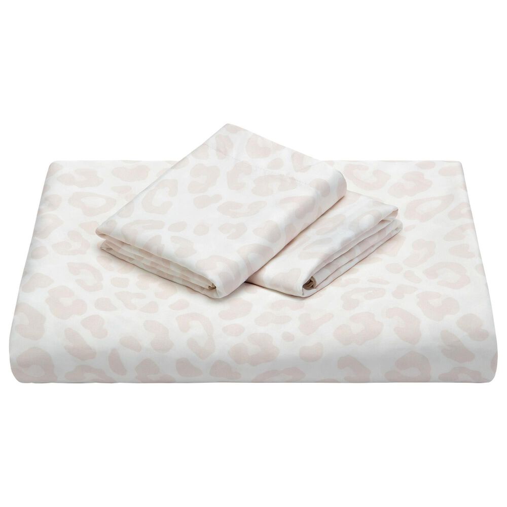 Leopard Print 3-Piece King Duvet Cover Set in Cream, , large