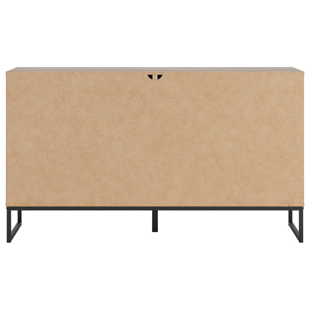 Ashley Deanlow 6-Drawer Dresser in Honey Brown and Dark Pewter, , large