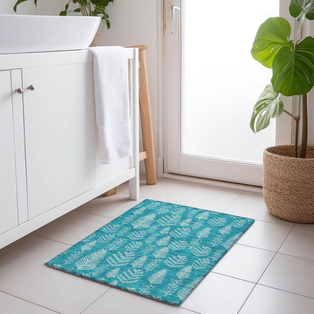 Dalyn Rug Company Wonderland WN21 2&#39;6&quot; x 3&#39;10&quot; Teal Indoor/Outdoor Area Rug, , large