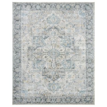 Surya Avellino 10" x 14" Light Beige, Gray, Pale Blue, Deep Teal, Denim, Tan and Light Olive Area Rug, , large