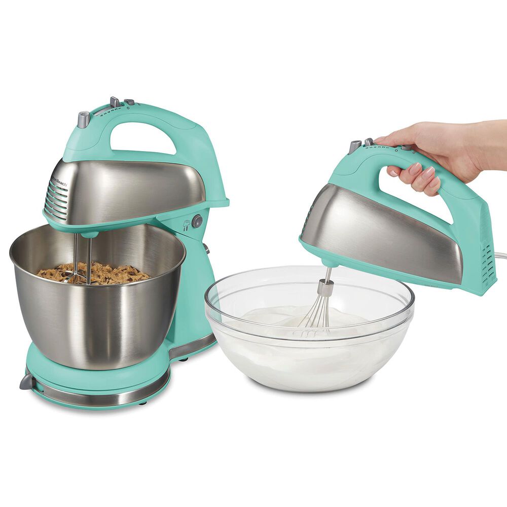 Hamilton Beach 6 Speed Hand/Stand Mixer Aqua Blue | Shop NFM